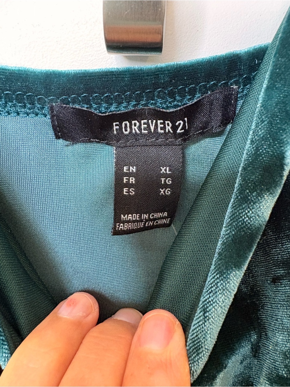 Velvet Slip Midi Dress - Deep Teal Green - Picture 6 of 12